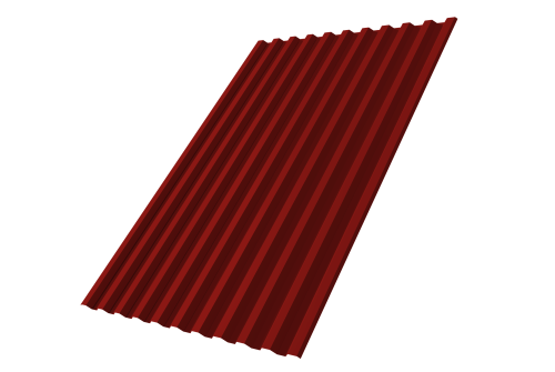 Профнастил С21 R 0,5 Satin RAL 3011 коричнево красный