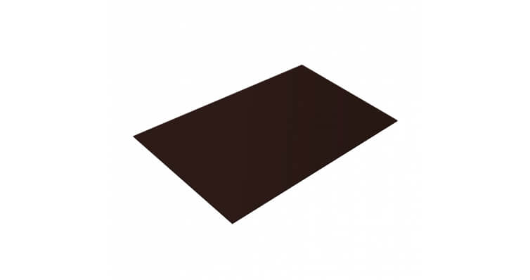 Плоский лист 0,5 GreenCoat Pural Matt с пленкой RR 887 шоколадно-коричневый (RAL 8017 шоколад)
