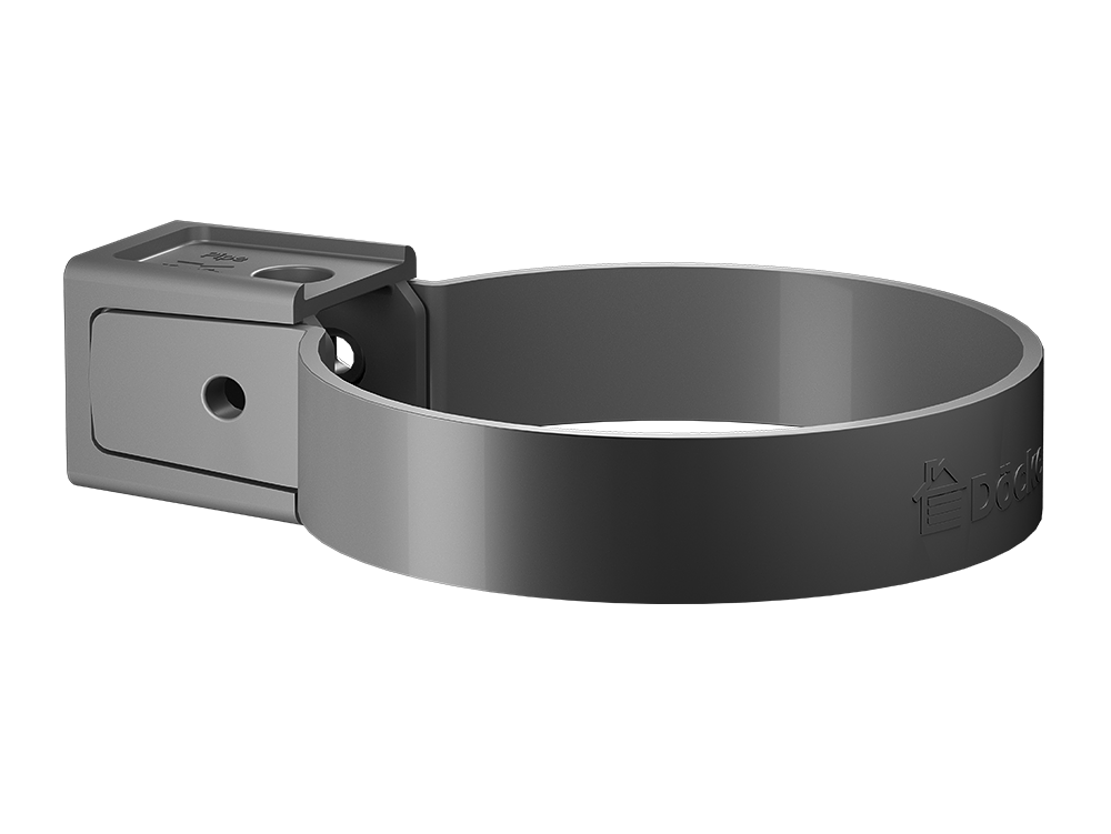 Хомут универсальный для водосточной трубы Premium, графит