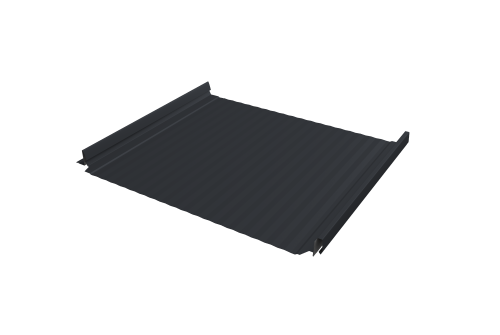 Кликфальц Pro Gofr Grand Line 0,5 Satin Matt с пленкой на замках RAL 7024 мокрый асфальт