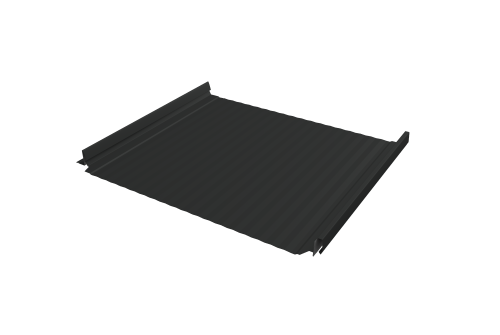 Кликфальц Pro Gofr Grand Line 0,5 Rooftop Бархат с пленкой на замках RAL 7016 антрацитово-серый