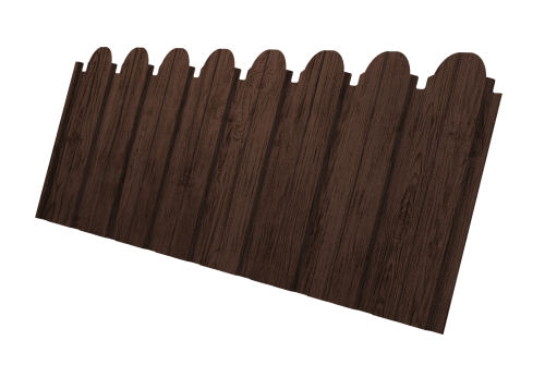 Профнастил С10B фигурный 0,45 Print Premium Antique Wood TwinColor