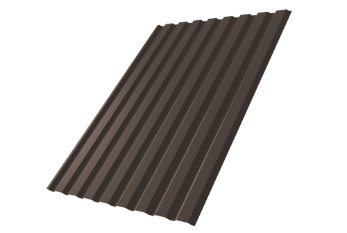 Профнастил С20A 0.5 Drap RR 32 темно-коричневый