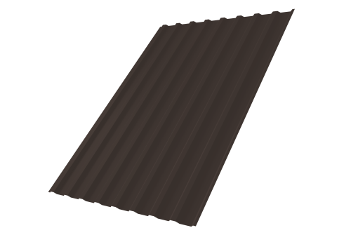 Профнастил С20B 0,45 Drap-double TX RR 32 темно-коричневый