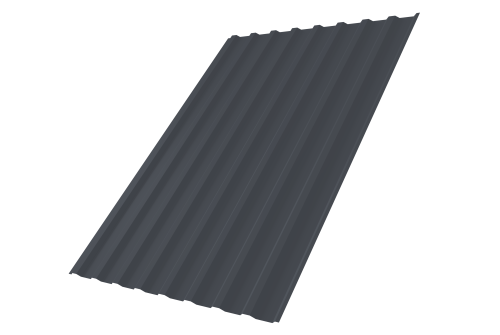 Профнастил С20B 0,45 Drap TR RAL 7024 мокрый асфальт