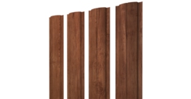 Штакетник Полукруглый Slim с прямым резом 0.45 Print Premium Rowan Wood Intense FTC