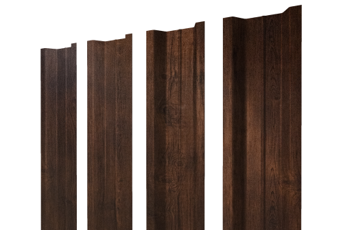 Штакетник П-образный В с прямым резом 0,45 Print-Double Premium Cherry Wood Dark F
