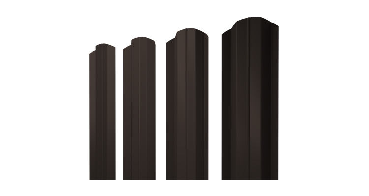 Штакетник М-образный В фигурный 0,45 Drap RR 32 темно-коричневый