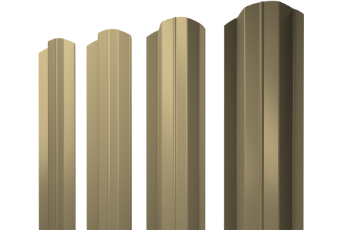 Штакетник М-образный В фигурный 0,45 PE RAL 1014 слоновая кость
