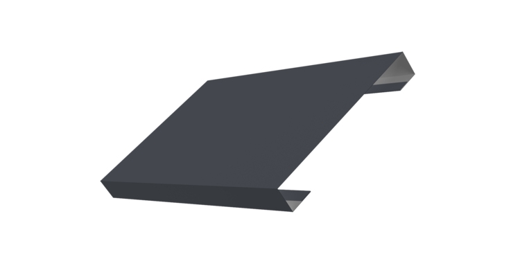 Ламель лицевая 150 забора жалюзи Texas 0.5 Satin Matt TX RAL 7024 мокрый асфальт