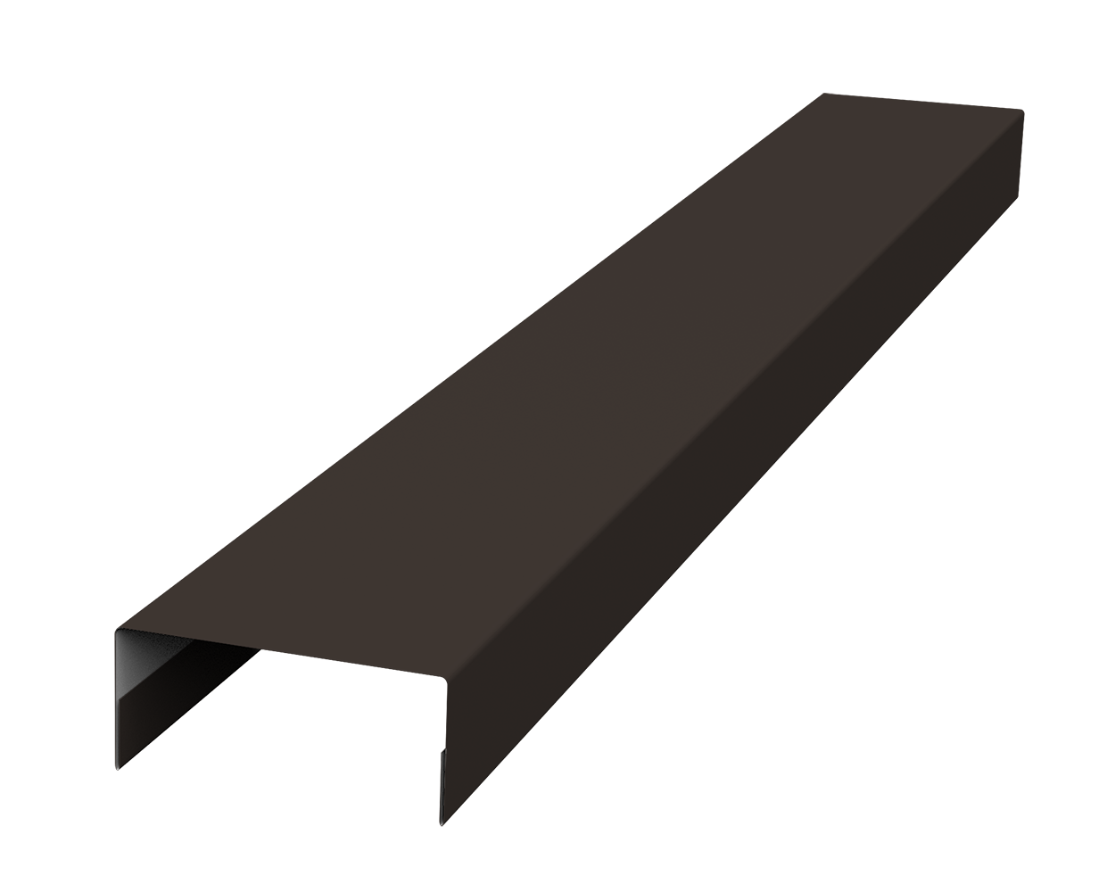 Ламель лицевая 125 забора жалюзи Texas стартовая/финишная для калиток и ворот 0.5 PurPro с пленкой RR 32 темно-коричневый