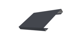 Ламель лицевая 150 забора жалюзи Texas стартовая/финишная для калиток и ворот 0.45 PE с пленкой RAL 7024 мокрый асфальт