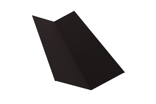 Планка ендовы верхней 145х145 0,45 PE с пленкой RAL 9005 черный (3м)