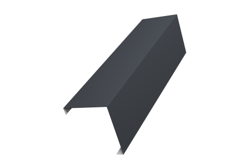 Декоративная накладка на столб универсальная угловая 62х55 для забора жалюзи 0,45 Drap TX RAL 7024 мокрый асфальт (1,8м)