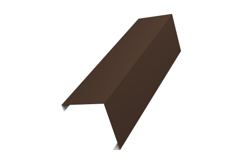 Декоративная накладка на столб универсальная угловая 62х55 для забора жалюзи 0,5 Drap TX RAL 8017 шоколад (1,8м)