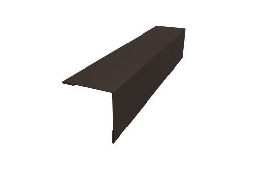 Планка завершающая 50х50 жалюзи Milan 0,45 Drap-double TX RR 32 темно-коричневый (3м)